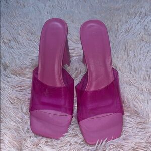 BAMBOO Vibrant Pink Heels